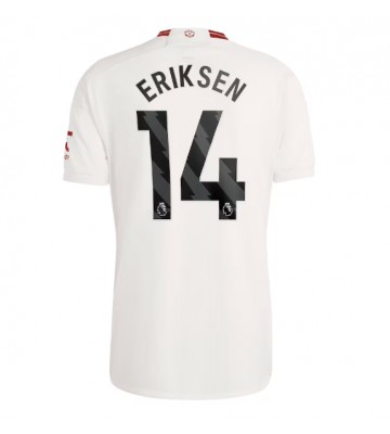 Lacne Muži Futbalové dres Manchester United Christian Eriksen #14 2023-24 Krátky Rukáv - Tretina